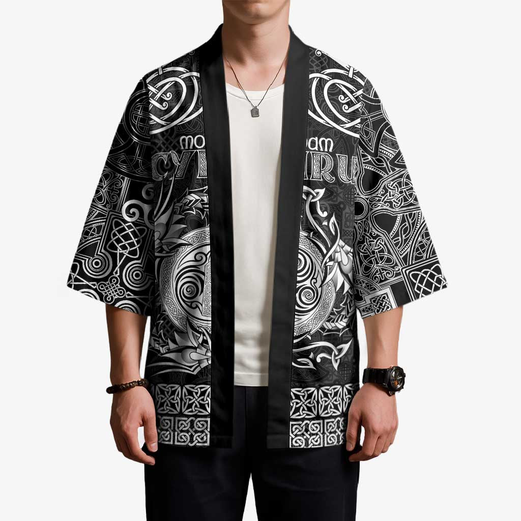 Personalized Anglesey Ynys Mon Kimono Black Standing Stone Celtic-inspired - Wonder Print Shop