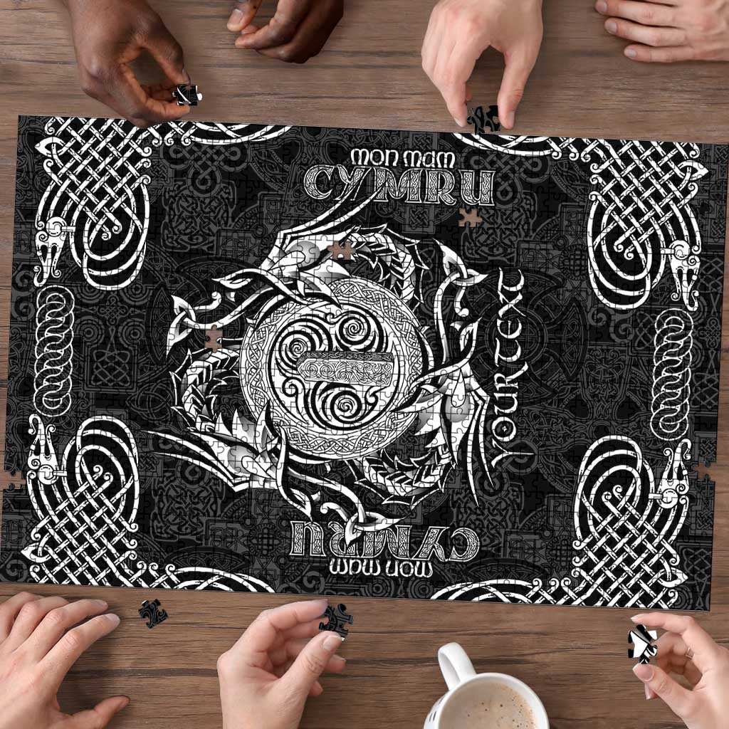 Personalized Anglesey Ynys Mon Puzzle Black Standing Stone Celtic-inspired - Wonder Print Shop