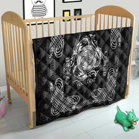 Personalized Anglesey Ynys Mon Quilt Black Standing Stone Celtic-inspired - Wonder Print Shop