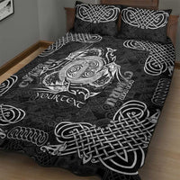 Personalized Anglesey Ynys Mon Quilt Bed Set Black Standing Stone Celtic-inspired - Wonder Print Shop