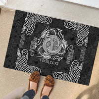 Personalized Anglesey Ynys Mon Rubber Doormat Black Standing Stone Celtic-inspired - Wonder Print Shop