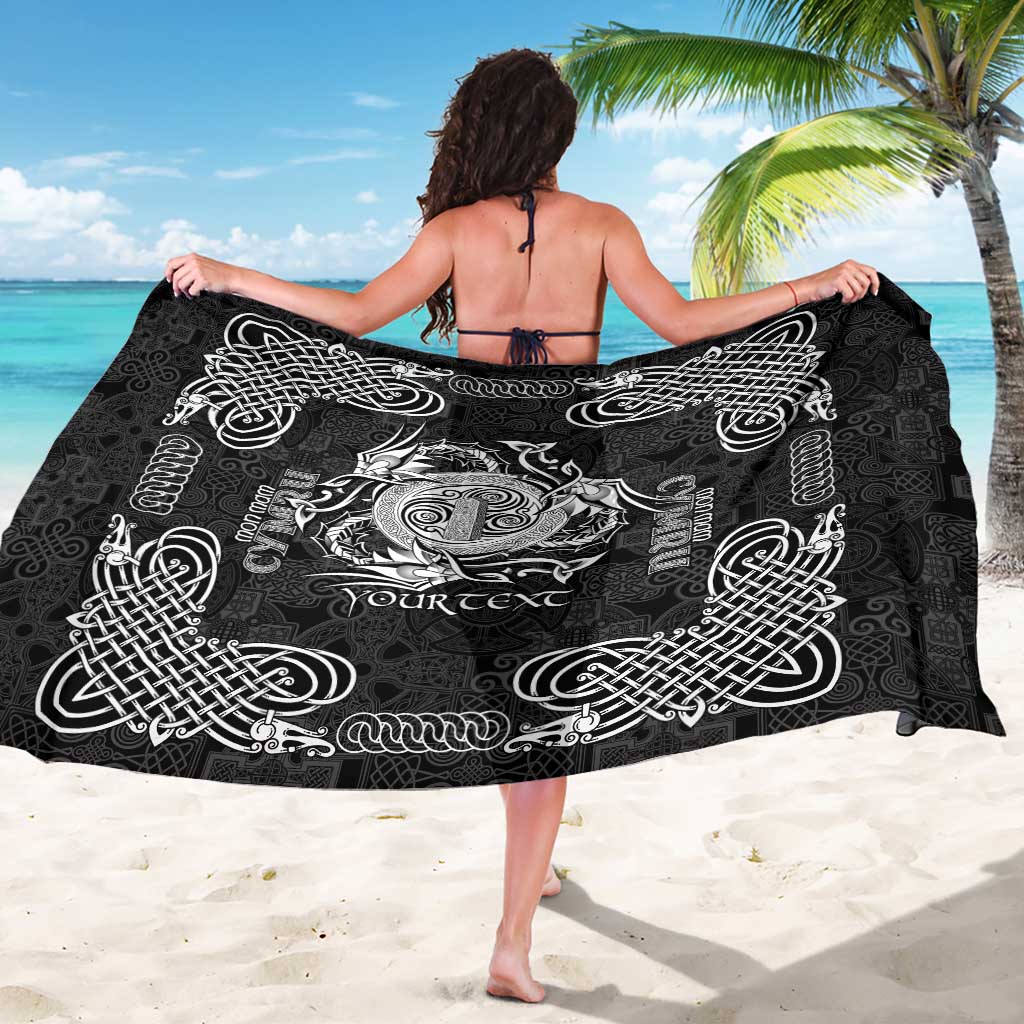 Personalized Anglesey Ynys Mon Sarong Black Standing Stone Celtic-inspired - Wonder Print Shop