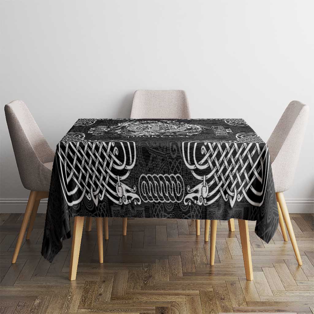 Personalized Anglesey Ynys Mon Tablecloth Black Standing Stone Celtic-inspired - Wonder Print Shop