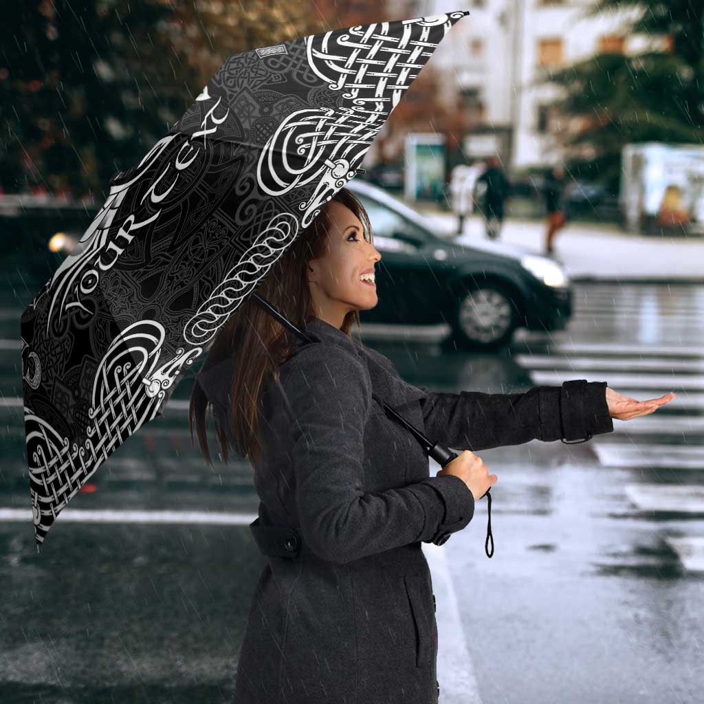 Personalized Anglesey Ynys Mon Umbrella Black Standing Stone Celtic-inspired - Wonder Print Shop