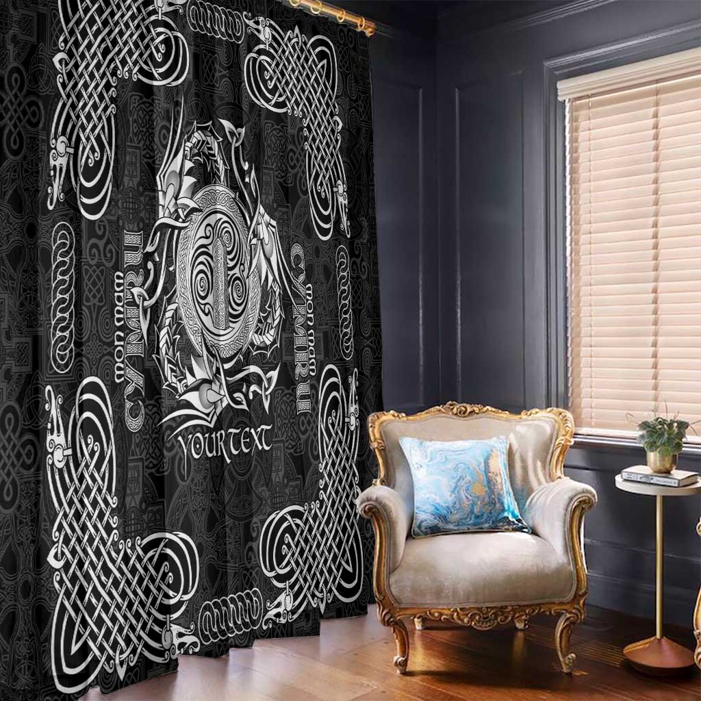 Personalized Anglesey Ynys Mon Window Curtain Black Standing Stone Celtic-inspired - Wonder Print Shop