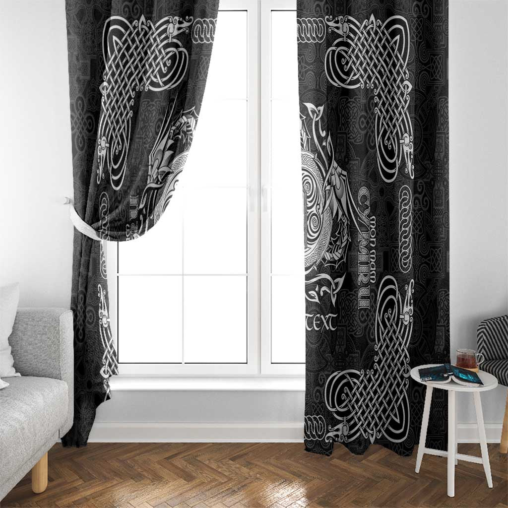 Personalized Anglesey Ynys Mon Window Curtain Black Standing Stone Celtic-inspired - Wonder Print Shop