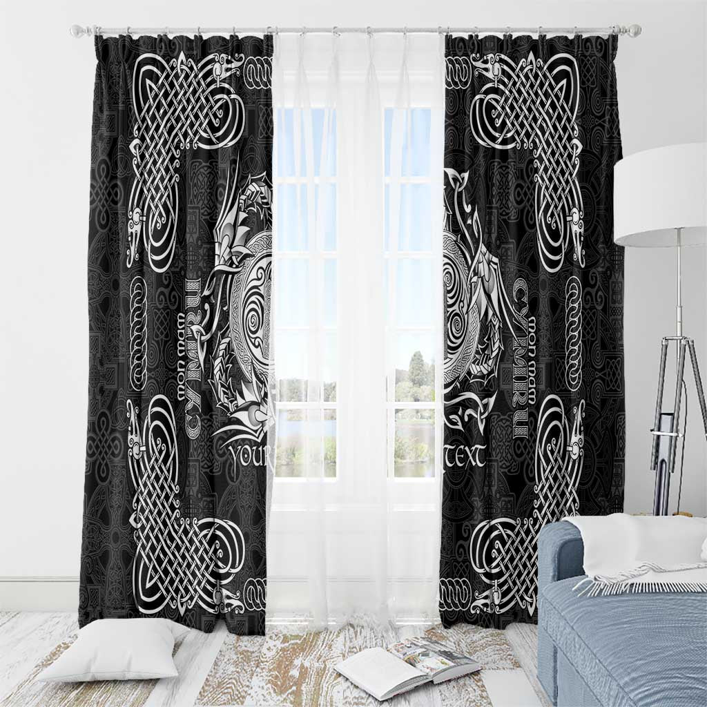 Personalized Anglesey Ynys Mon Window Curtain Black Standing Stone Celtic-inspired - Wonder Print Shop