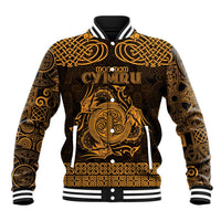Personalized Anglesey Ynys Mon Baseball Jacket Gold Standing Stone Celtic-inspired - Wonder Print Shop