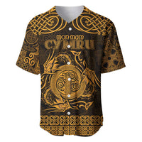 Personalized Anglesey Ynys Mon Baseball Jersey Gold Standing Stone Celtic-inspired - Wonder Print Shop