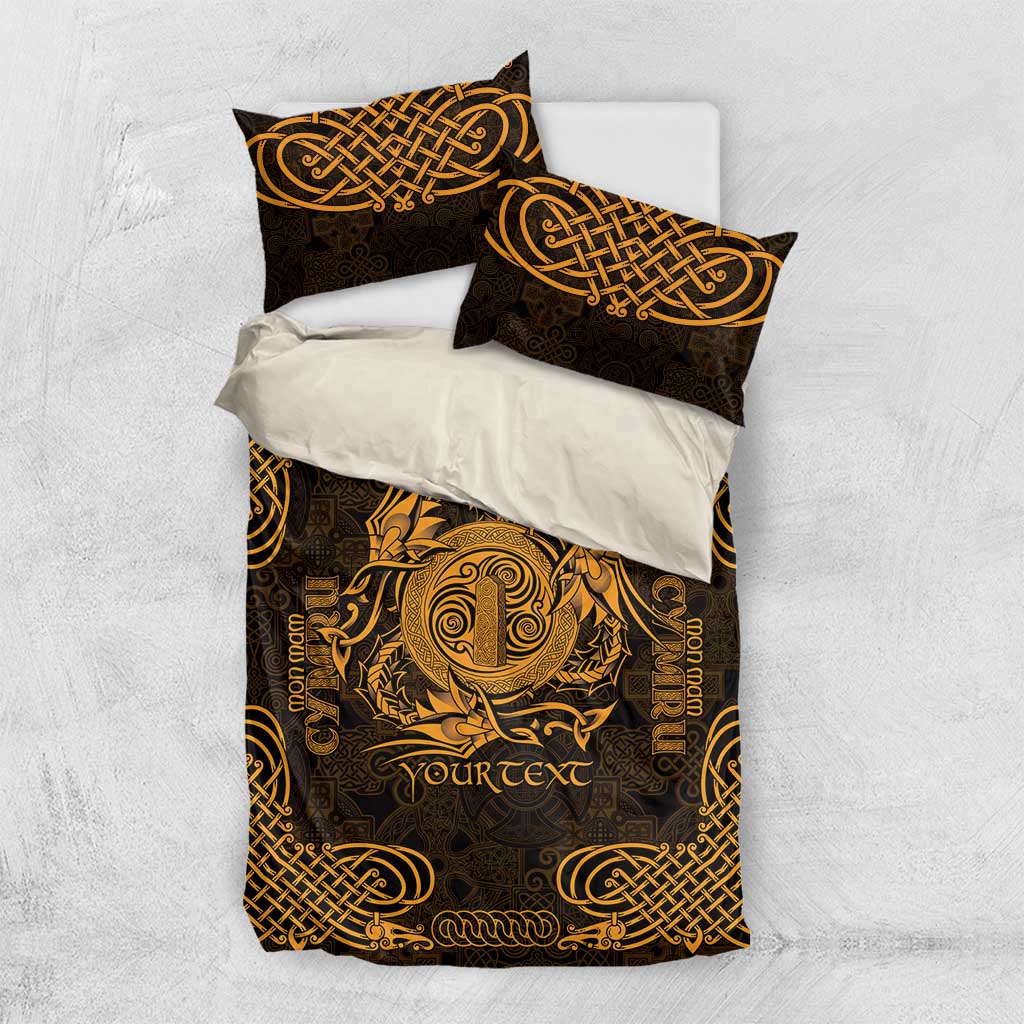 Personalized Anglesey Ynys Mon Bedding Set Gold Standing Stone Celtic-inspired - Wonder Print Shop