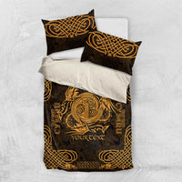 Personalized Anglesey Ynys Mon Bedding Set Gold Standing Stone Celtic-inspired - Wonder Print Shop