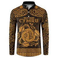 Personalized Anglesey Ynys Mon Button Sweatshirt Gold Standing Stone Celtic-inspired - Wonder Print Shop