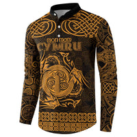 Personalized Anglesey Ynys Mon Button Sweatshirt Gold Standing Stone Celtic-inspired - Wonder Print Shop
