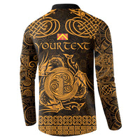 Personalized Anglesey Ynys Mon Button Sweatshirt Gold Standing Stone Celtic-inspired - Wonder Print Shop