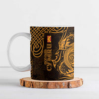 Personalized Anglesey Ynys Mon Ceramic Mug Gold Standing Stone Celtic-inspired - Wonder Print Shop