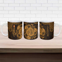 Personalized Anglesey Ynys Mon Ceramic Mug Gold Standing Stone Celtic-inspired - Wonder Print Shop