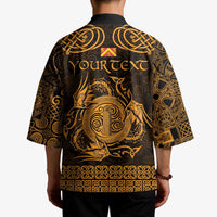 Personalized Anglesey Ynys Mon Kimono Gold Standing Stone Celtic-inspired - Wonder Print Shop