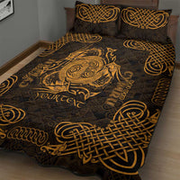 Personalized Anglesey Ynys Mon Quilt Bed Set Gold Standing Stone Celtic-inspired - Wonder Print Shop