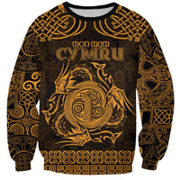 Personalized Anglesey Ynys Mon Sweatshirt Gold Standing Stone Celtic-inspired - Wonder Print Shop