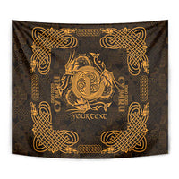 Personalized Anglesey Ynys Mon Tapestry Gold Standing Stone Celtic-inspired - Wonder Print Shop