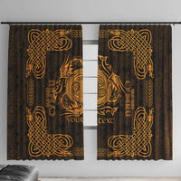 Personalized Anglesey Ynys Mon Window Curtain Gold Standing Stone Celtic-inspired - Wonder Print Shop