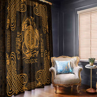 Personalized Anglesey Ynys Mon Window Curtain Gold Standing Stone Celtic-inspired - Wonder Print Shop