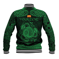 Personalized Anglesey Ynys Mon Baseball Jacket Green Standing Stone Celtic-inspired - Wonder Print Shop