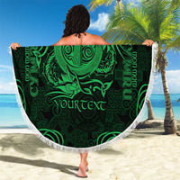 Personalized Anglesey Ynys Mon Beach Blanket Green Standing Stone Celtic-inspired - Wonder Print Shop