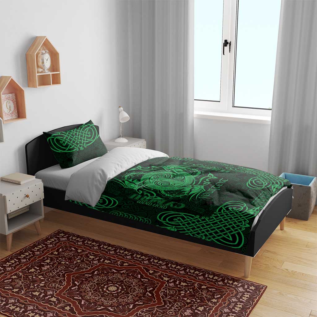 Personalized Anglesey Ynys Mon Bedding Set Green Standing Stone Celtic-inspired - Wonder Print Shop
