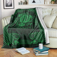 Personalized Anglesey Ynys Mon Blanket Green Standing Stone Celtic-inspired - Wonder Print Shop