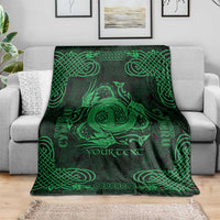 Personalized Anglesey Ynys Mon Blanket Green Standing Stone Celtic-inspired - Wonder Print Shop