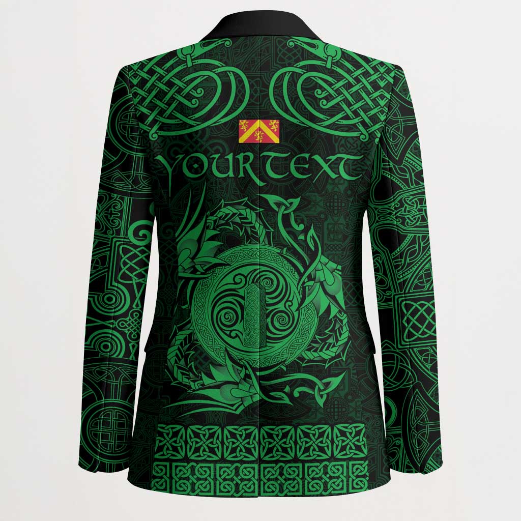 Personalized Anglesey Ynys Mon Blazer Green Standing Stone Celtic-inspired - Wonder Print Shop