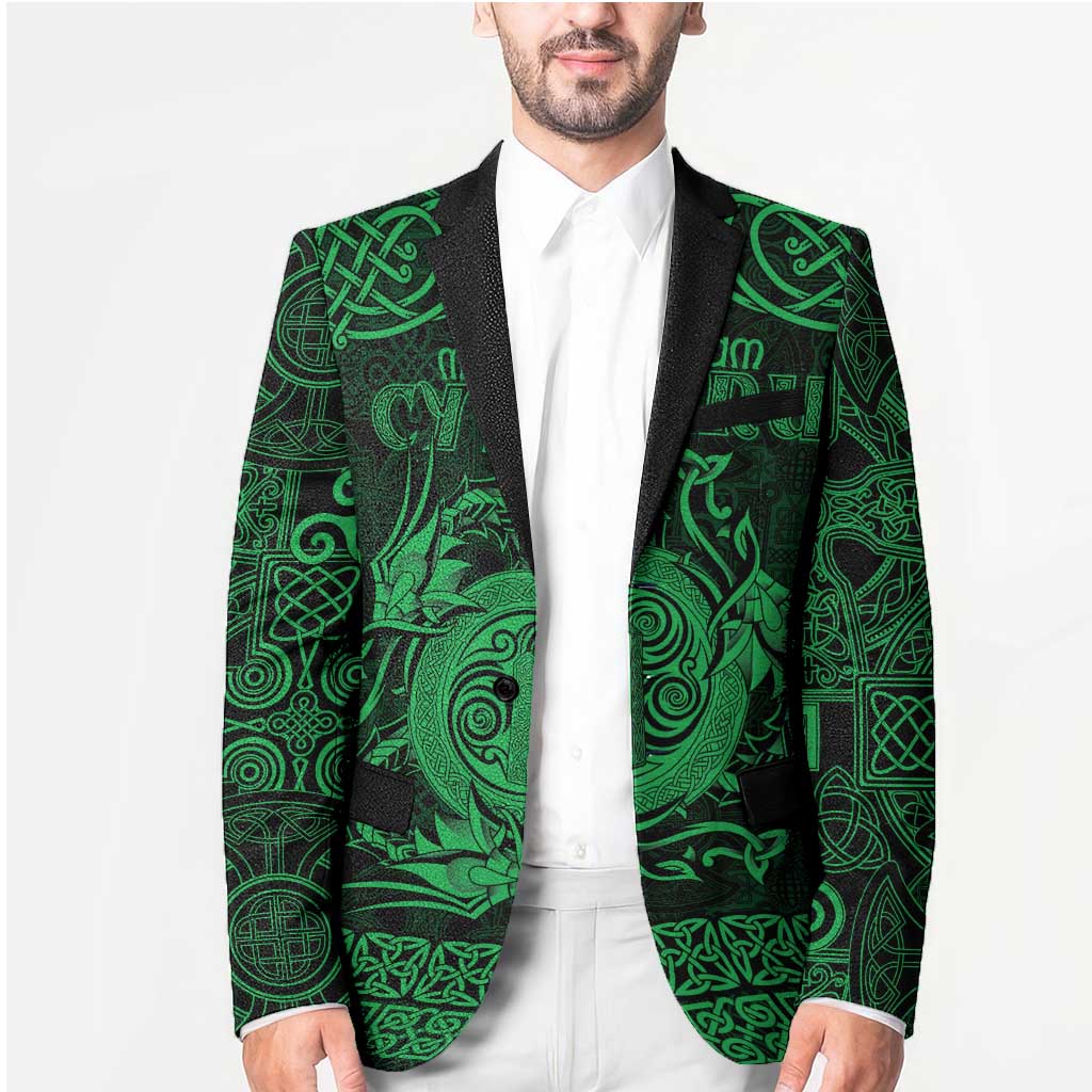 Personalized Anglesey Ynys Mon Blazer Green Standing Stone Celtic-inspired - Wonder Print Shop