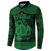 Personalized Anglesey Ynys Mon Button Sweatshirt Green Standing Stone Celtic-inspired - Wonder Print Shop