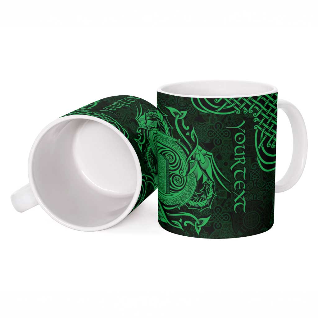 Personalized Anglesey Ynys Mon Ceramic Mug Green Standing Stone Celtic-inspired - Wonder Print Shop