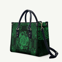 Personalized Anglesey Ynys Mon Leather Bag Green Standing Stone Celtic-inspired - Wonder Print Shop