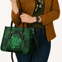 Personalized Anglesey Ynys Mon Leather Bag Green Standing Stone Celtic-inspired - Wonder Print Shop