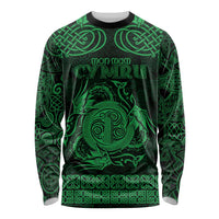 Personalized Anglesey Ynys Mon Long Sleeve Shirt Green Standing Stone Celtic-inspired - Wonder Print Shop