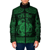 Personalized Anglesey Ynys Mon Padded Jacket Green Standing Stone Celtic-inspired - Wonder Print Shop