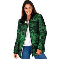Personalized Anglesey Ynys Mon Padded Jacket Green Standing Stone Celtic-inspired - Wonder Print Shop