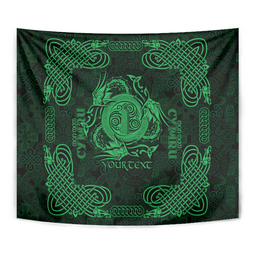 Personalized Anglesey Ynys Mon Tapestry Green Standing Stone Celtic-inspired - Wonder Print Shop