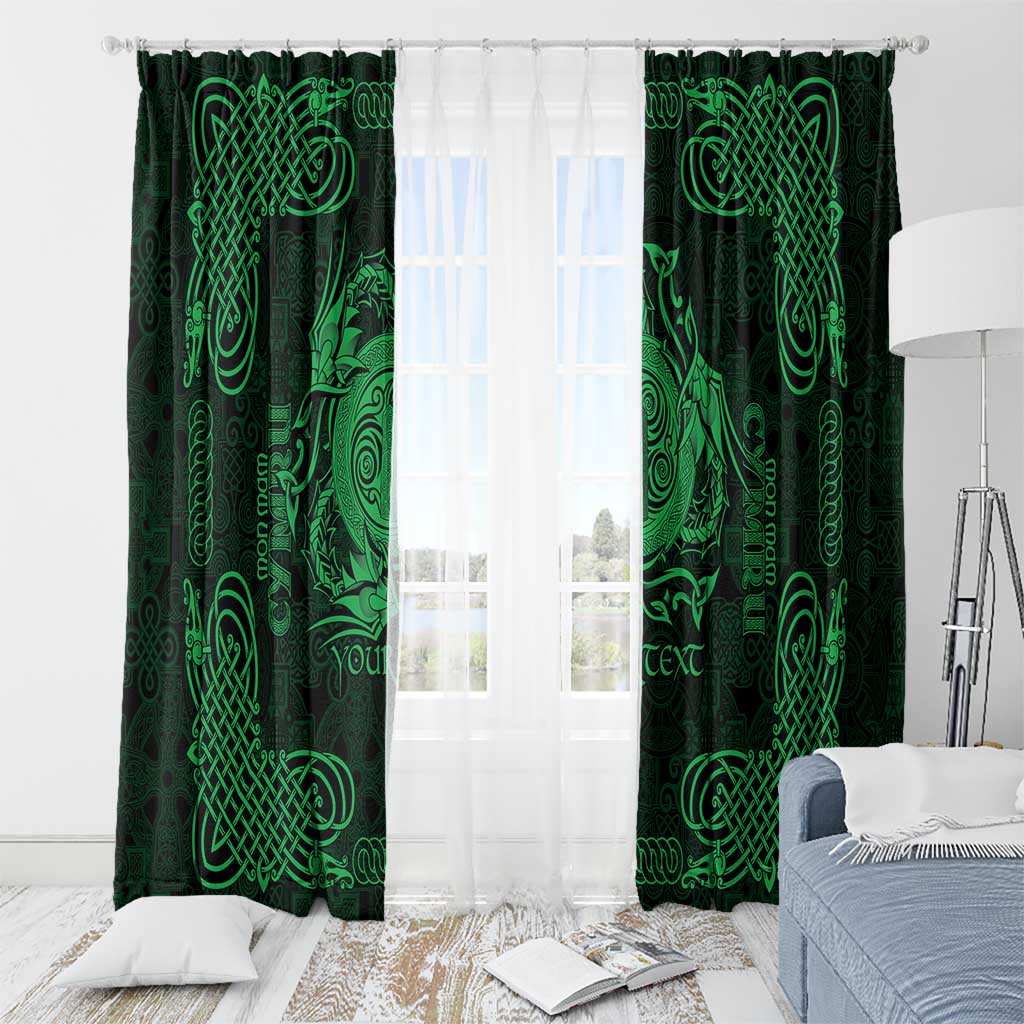 Personalized Anglesey Ynys Mon Window Curtain Green Standing Stone Celtic-inspired - Wonder Print Shop