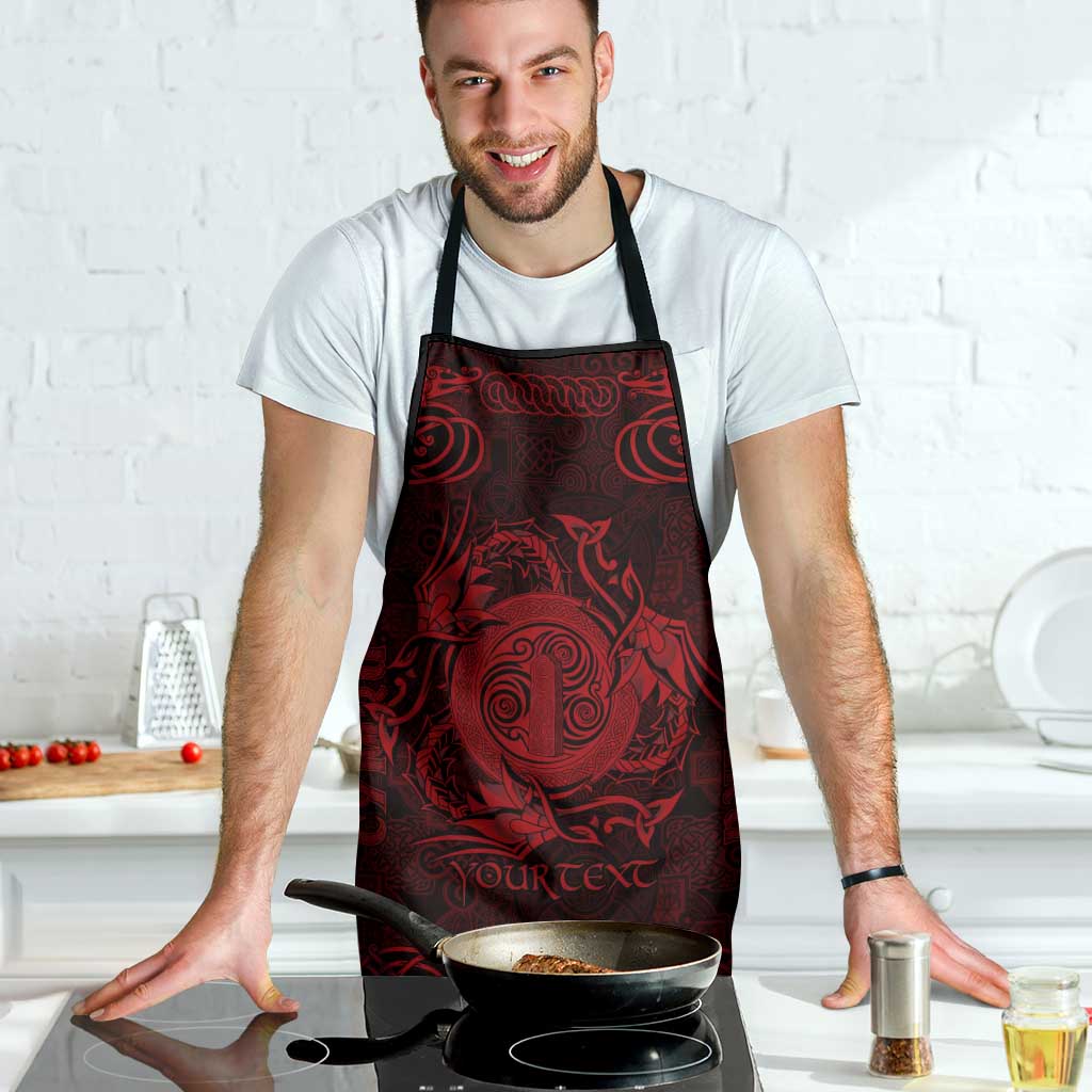 Personalized Anglesey Ynys Mon Apron Red Standing Stone Celtic-inspired - Wonder Print Shop
