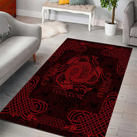 Personalized Anglesey Ynys Mon Area Rug Red Standing Stone Celtic-inspired - Wonder Print Shop