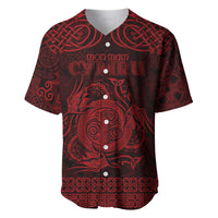 Personalized Anglesey Ynys Mon Baseball Jersey Red Standing Stone Celtic-inspired - Wonder Print Shop
