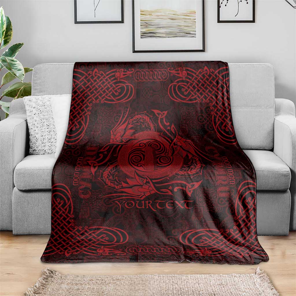 Personalized Anglesey Ynys Mon Blanket Red Standing Stone Celtic-inspired - Wonder Print Shop