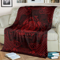Personalized Anglesey Ynys Mon Blanket Red Standing Stone Celtic-inspired - Wonder Print Shop