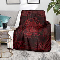 Personalized Anglesey Ynys Mon Blanket Red Standing Stone Celtic-inspired - Wonder Print Shop