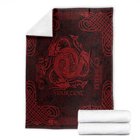 Personalized Anglesey Ynys Mon Blanket Red Standing Stone Celtic-inspired - Wonder Print Shop