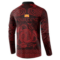 Personalized Anglesey Ynys Mon Button Sweatshirt Red Standing Stone Celtic-inspired - Wonder Print Shop
